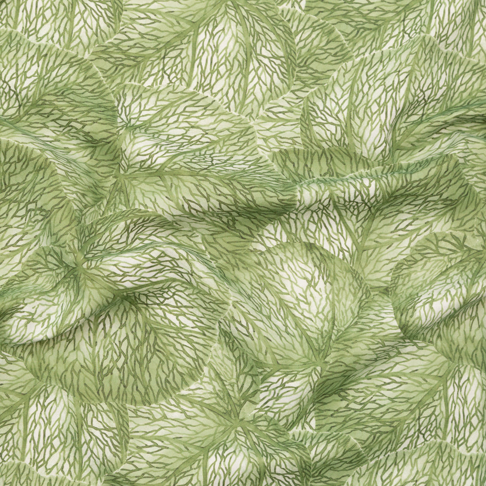Apple Tropical Leaves Printed Woven Apple Tropical Leaves Printed Woven