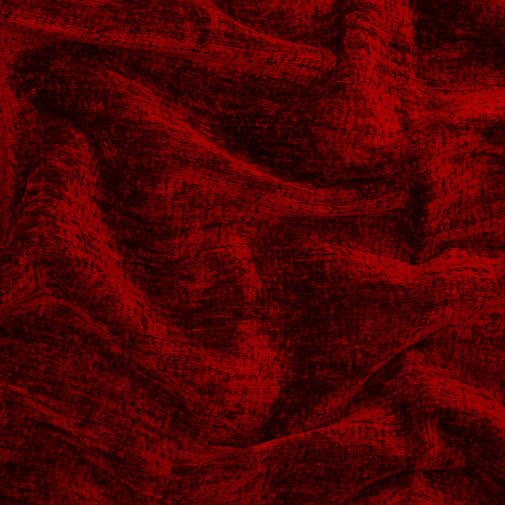 Sinful Red Polyester Upholstery Chenille Sinful Red Polyester Upholstery Chenille