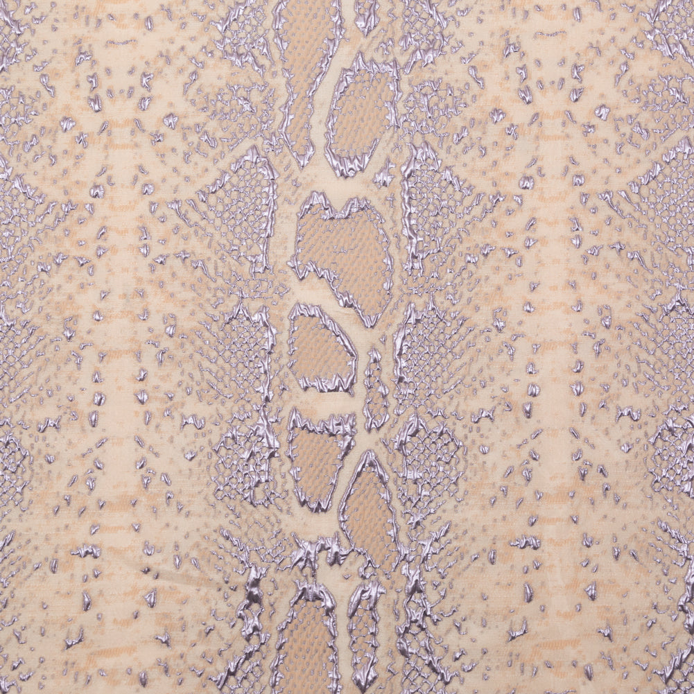 Metallic Lavender and Pink Tint Reptilian Luxury Brocade Metallic Lavender and Pink Tint Reptilian Luxury Brocade
