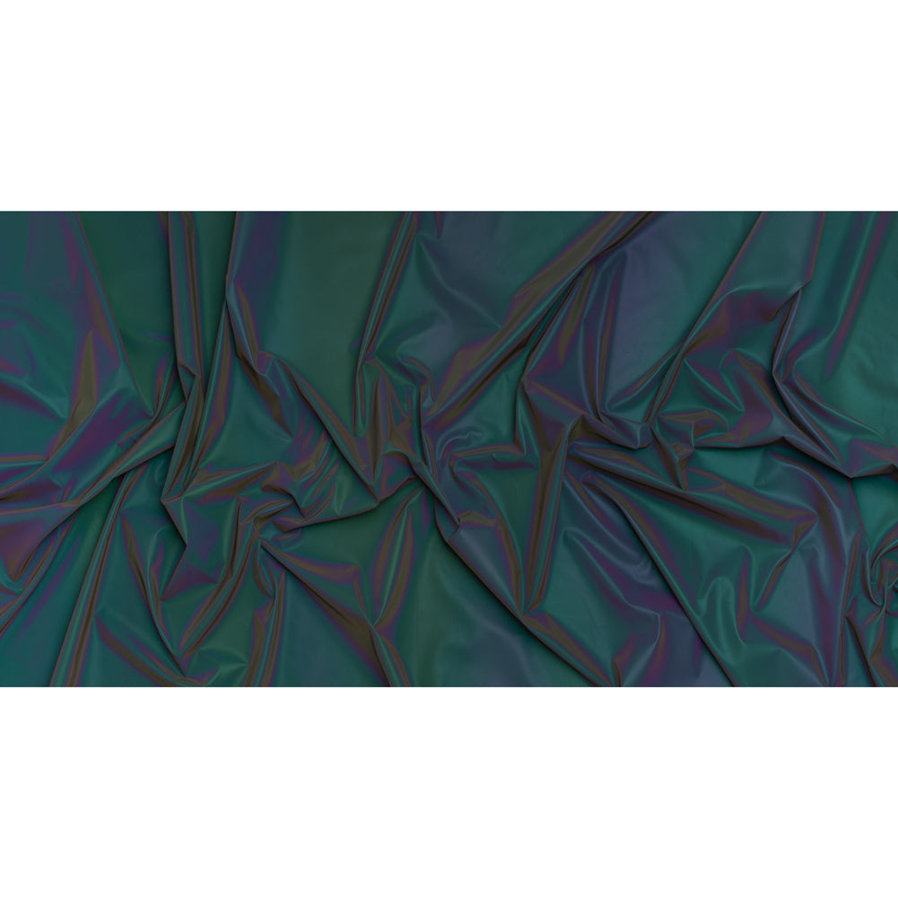 Woven Reflective Fabric - Black and Rainbow - Full Woven Reflective Fabric - Black and Rainbow - Full
