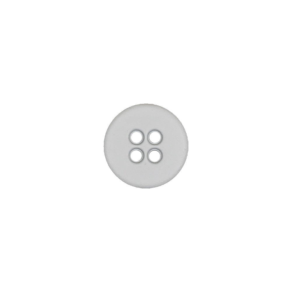 Italian White Plastic 4-Hole Button - 18L/11.5mm Detail Italian White Plastic 4-Hole Button - 18L/11.5mm Detail