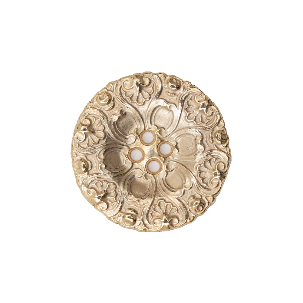 Italian Gold Ornate Metal Zamac Button - 36L/23mm Italian Gold Ornate Metal Zamac Button - 36L/23mm