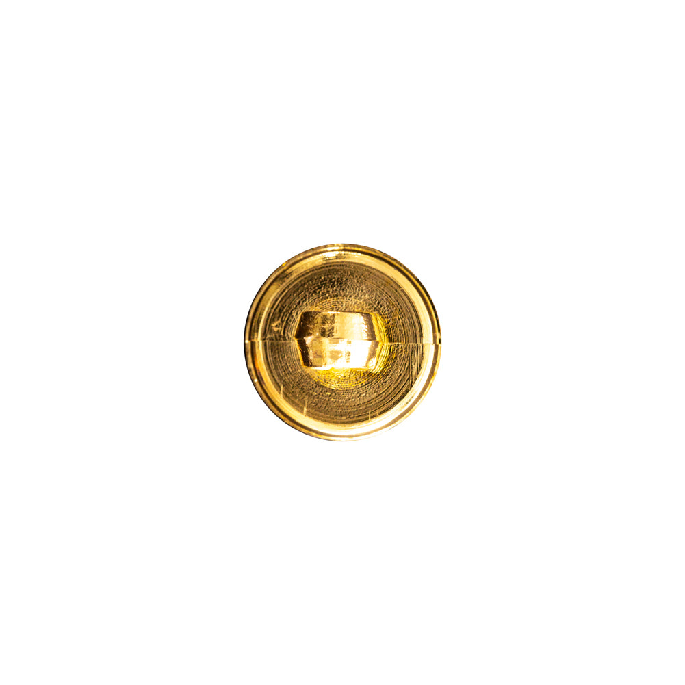 Italian Gold Domed Plastic Shank-Back Button - 18L/11.5mm Detail Italian Gold Domed Plastic Shank-Back Button - 18L/11.5mm Detail