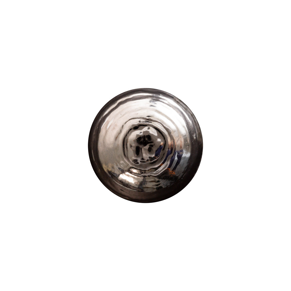 Italian Silver Domed Plastic Shank-Back Button - 24L/15mm Italian Silver Domed Plastic Shank-Back Button - 24L/15mm