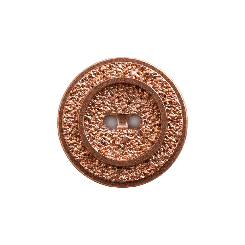 Italian Rose Gold Gravel 2-Hole Button - 44L/28mm Italian Rose Gold Gravel 2-Hole Button - 44L/28mm