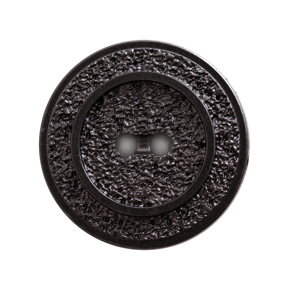 Italian Black Gravel 2-Hole Button - 44L/28mm Italian Black Gravel 2-Hole Button - 44L/28mm