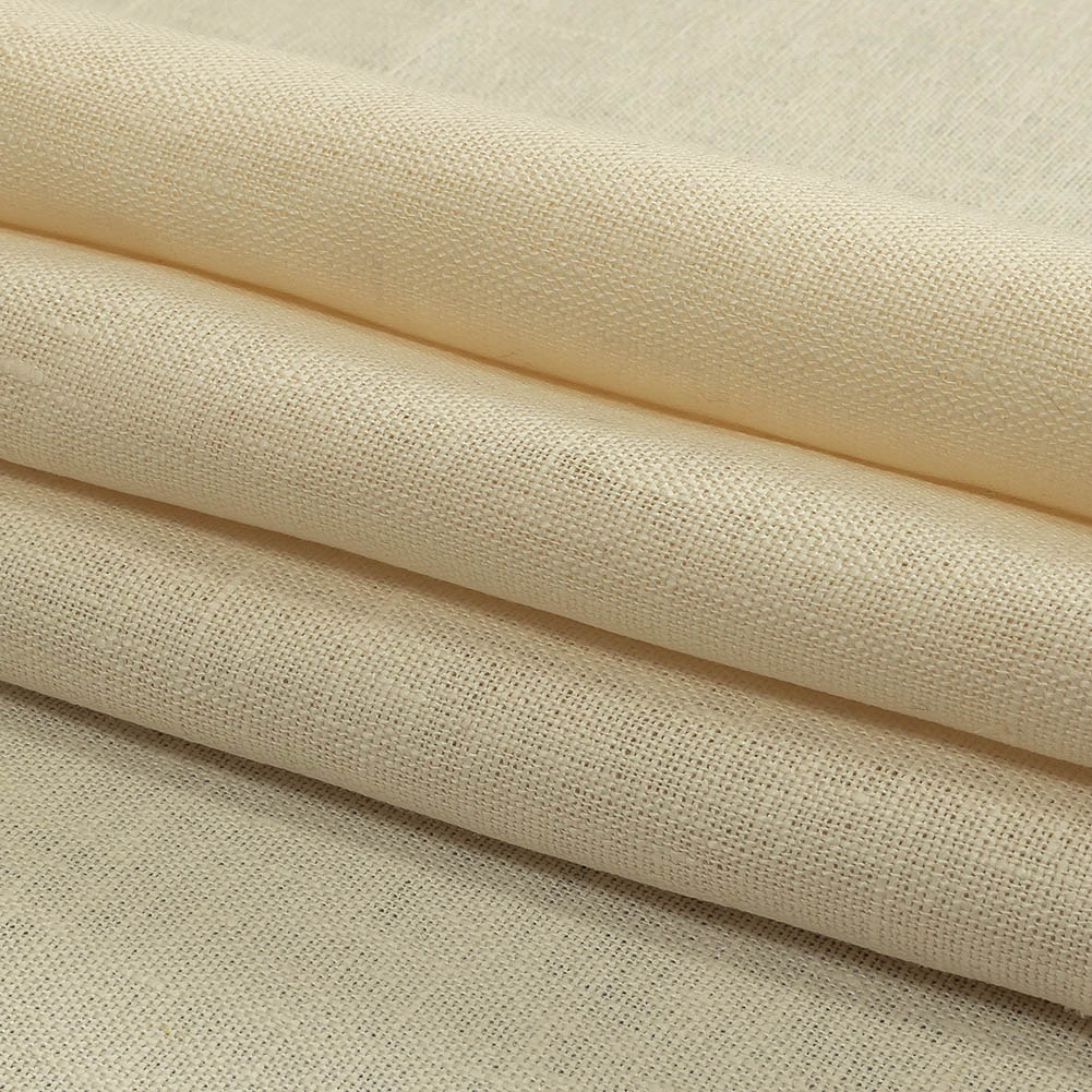 Ecru Heavyweight Linen Woven - Folded Ecru Heavyweight Linen Woven - Folded
