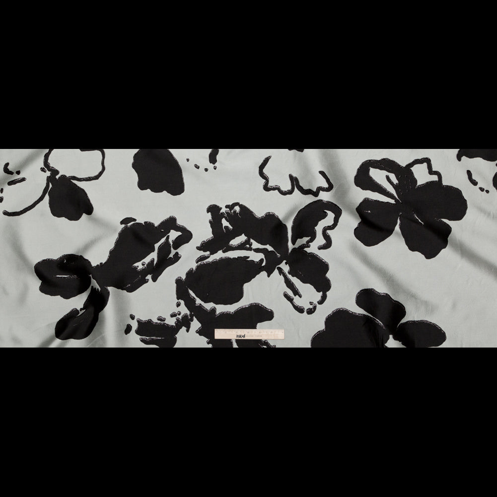 Metallic Abstract Jacquard Lame - Black and Gray Violet Full Metallic Abstract Jacquard Lame - Black and Gray Violet Full