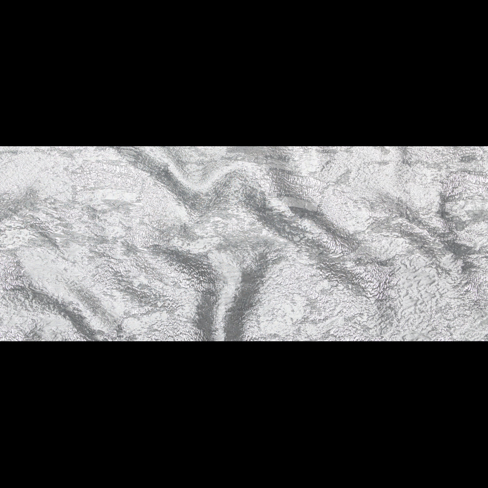Metallic Matte Silver Abstract Luxury Brocade - Full Metallic Matte Silver Abstract Luxury Brocade - Full