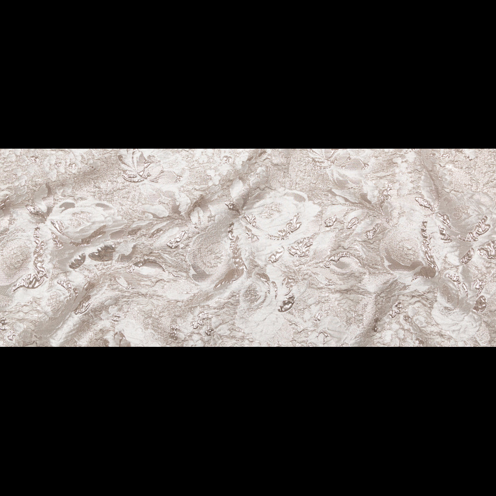 Metallic Silver and Castle Wall Rosy Luxury Brocade - Full Metallic Silver and Castle Wall Rosy Luxury Brocade - Full