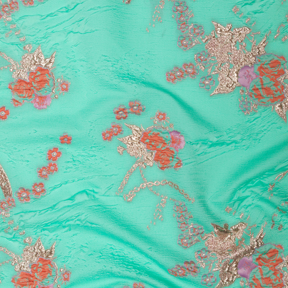 Cascade, Orchid Haze and Metallic Bright Gold Floral Luxury Brocade Cascade, Orchid Haze and Metallic Bright Gold Floral Luxury Brocade