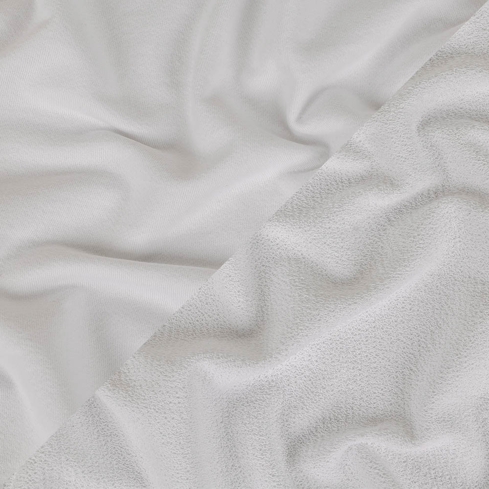 White Cotton Blend French Terry White Cotton Blend French Terry