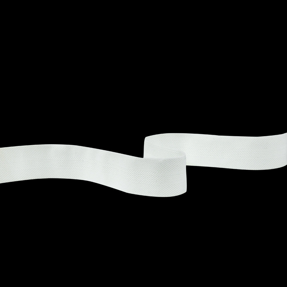 Italian White Stretch Twill Tape - 1 Italian White Stretch Twill Tape - 1