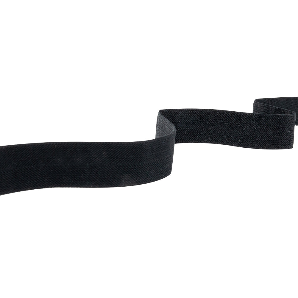 Italian Black Stretch Twill Tape - 1" Italian Black Stretch Twill Tape - 1"