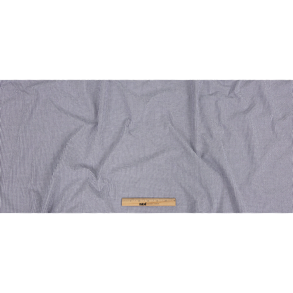 Olinda Navy Gingham Organic Cotton Seersucker - Folded Olinda Navy Gingham Organic Cotton Seersucker - Folded