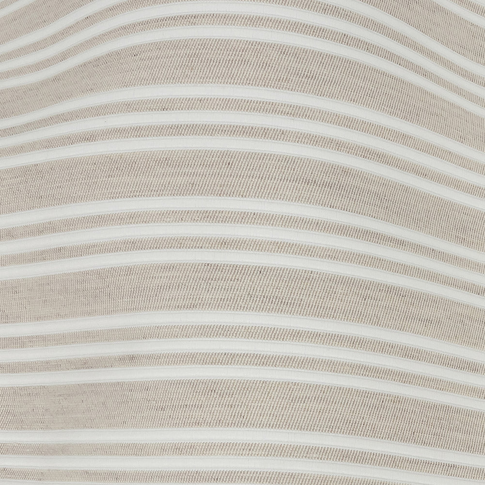 Ivory Double Wide Drapery Twill with Raised White Stripes - Detail Ivory Double Wide Drapery Twill with Raised White Stripes - Detail