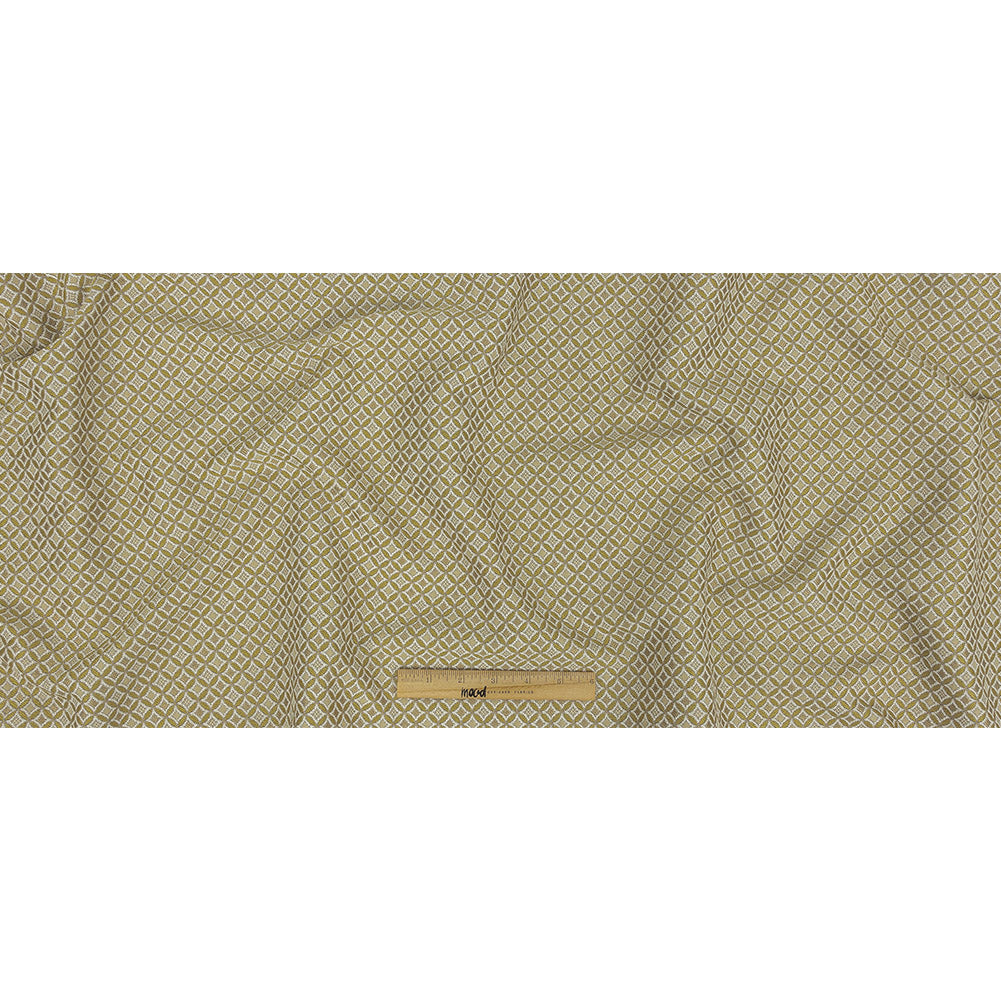 Gold Quatrefoil Blended Polyester Jacquard - Full Gold Quatrefoil Blended Polyester Jacquard - Full