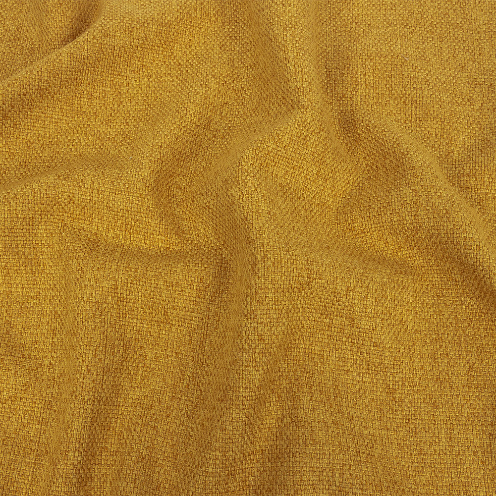 Mustard Basketwoven Polyester and Cotton Home Decor Fabric Mustard Basketwoven Polyester and Cotton Home Decor Fabric