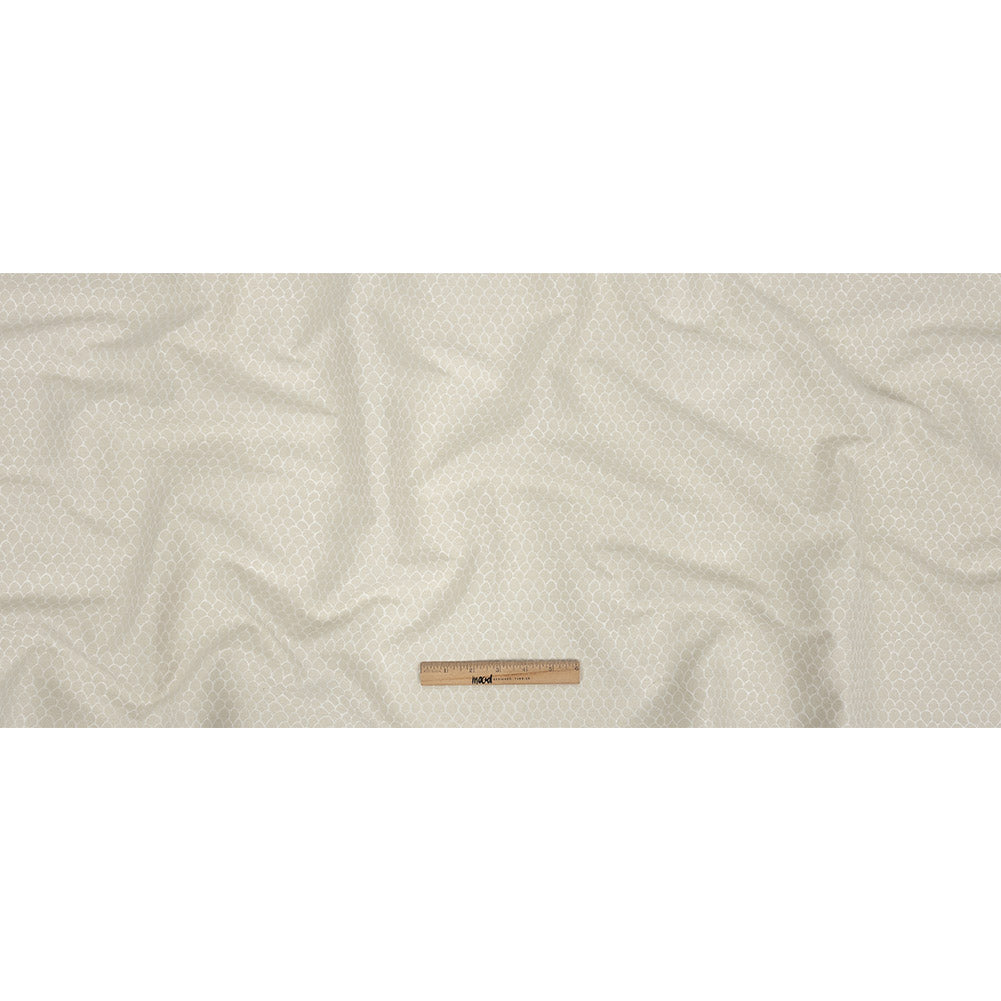 Ivory Scaled Blended Polyester Jacquard Full Ivory Scaled Blended Polyester Jacquard Full