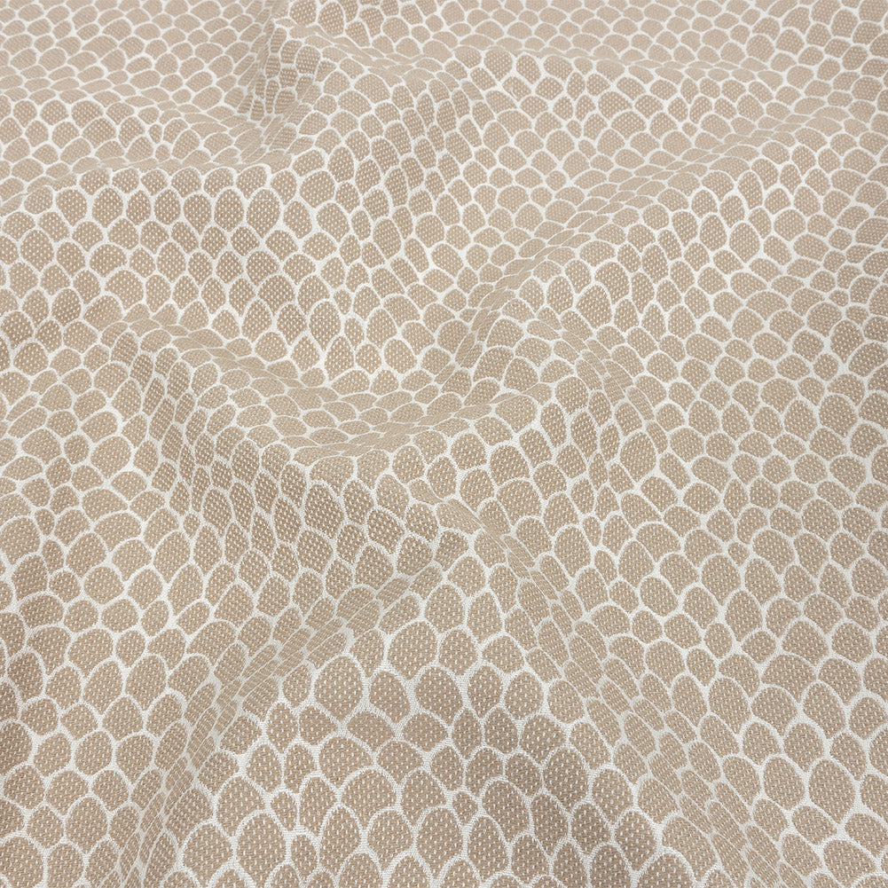 Khaki Scaled Blended Polyester Jacquard Khaki Scaled Blended Polyester Jacquard
