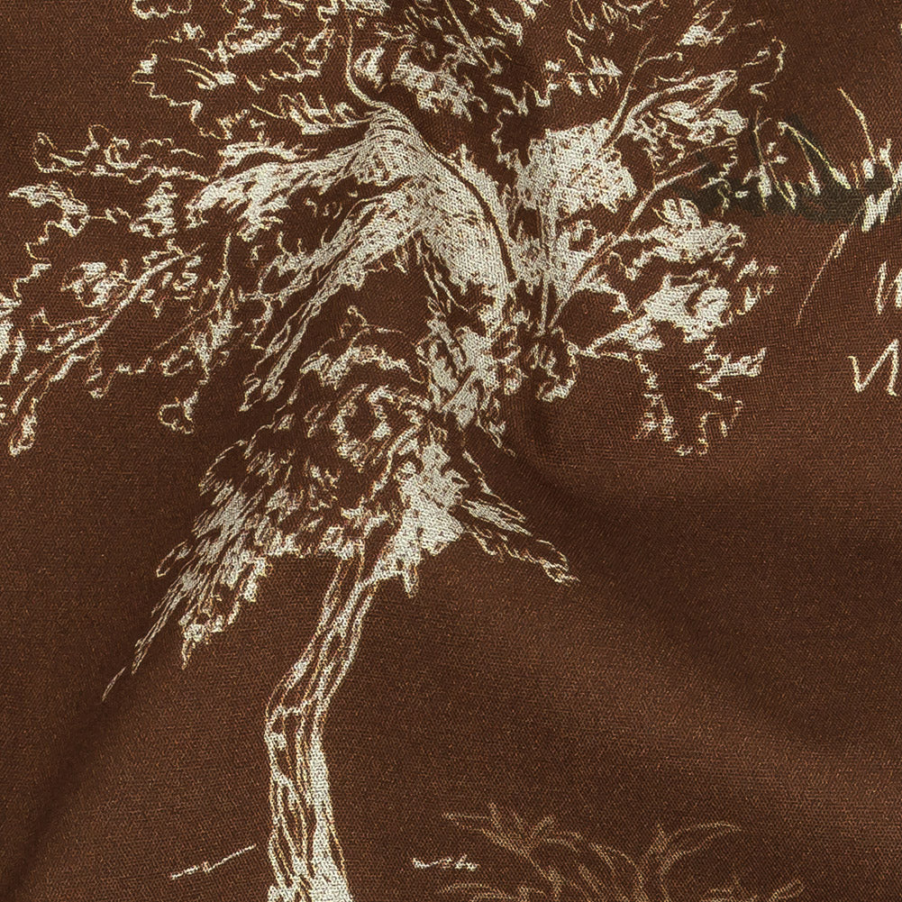Mood Exclusive Brown Old Growth Stretch Cotton Poplin Detail Mood Exclusive Brown Old Growth Stretch Cotton Poplin Detail