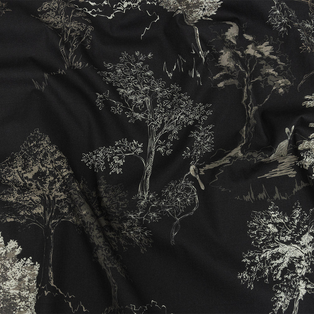 Mood Exclusive Smoke Old Growth Stretch Cotton Poplin Mood Exclusive Smoke Old Growth Stretch Cotton Poplin