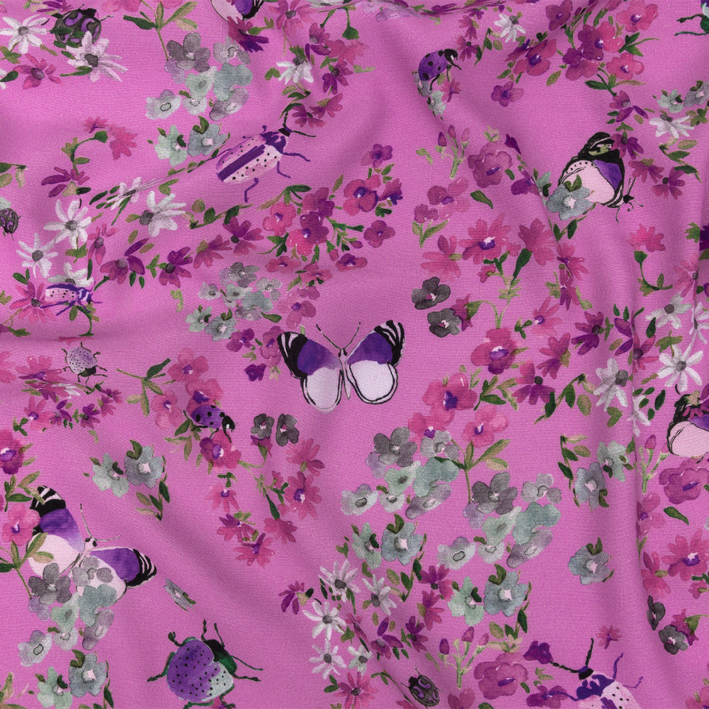Sustainable Viscose Woven Print - Orchid Butterflies and Flowers - Mood Exclusive Mariposa Oasis Sustainable Viscose Woven Print - Orchid Butterflies and Flowers - Mood Exclusive Mariposa Oasis