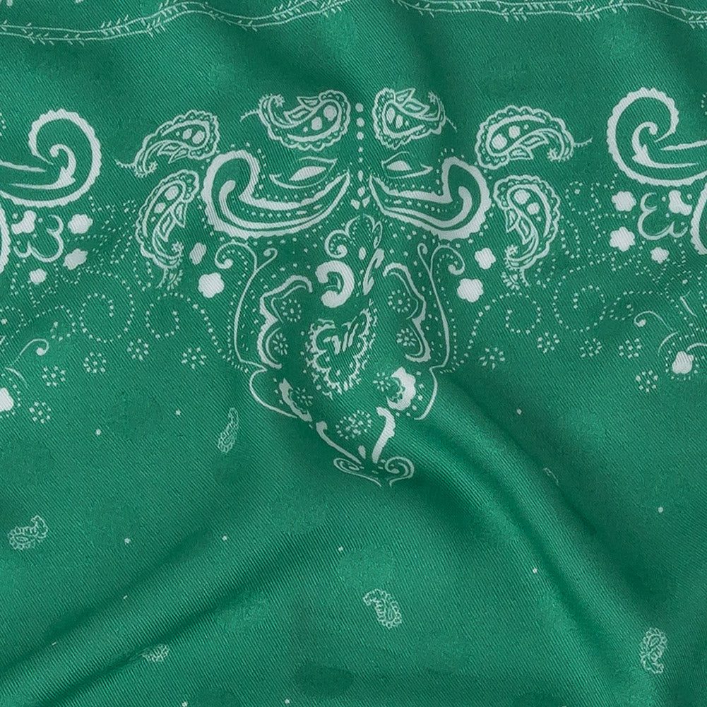 Polka Dotted Viscose Jacquard Panel - Green Floral Bandana - Mood Exclusive Dauntless Disguise Detail Polka Dotted Viscose Jacquard Panel - Green Floral Bandana - Mood Exclusive Dauntless Disguise Detail