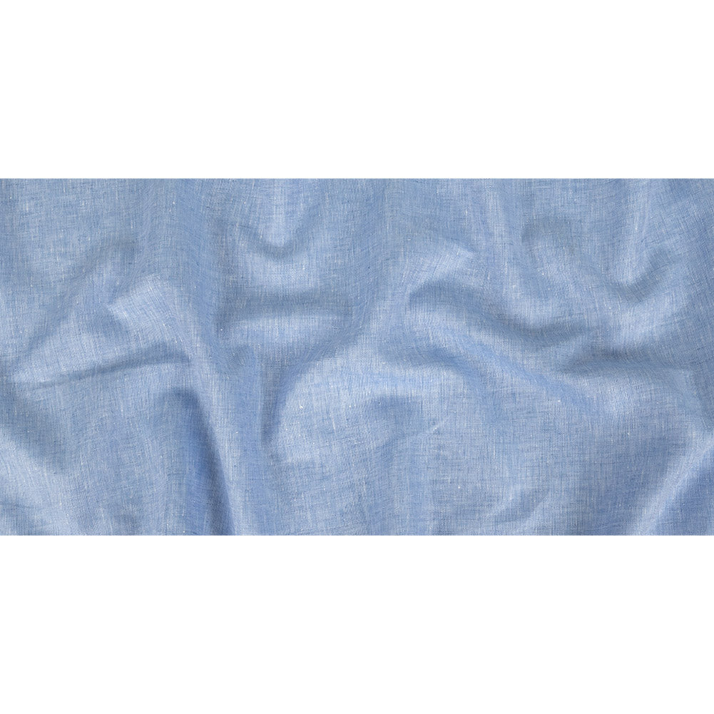 Minerva Heathered Blue Heron Lightweight Linen Chambray - Folded Minerva Heathered Blue Heron Lightweight Linen Chambray - Folded