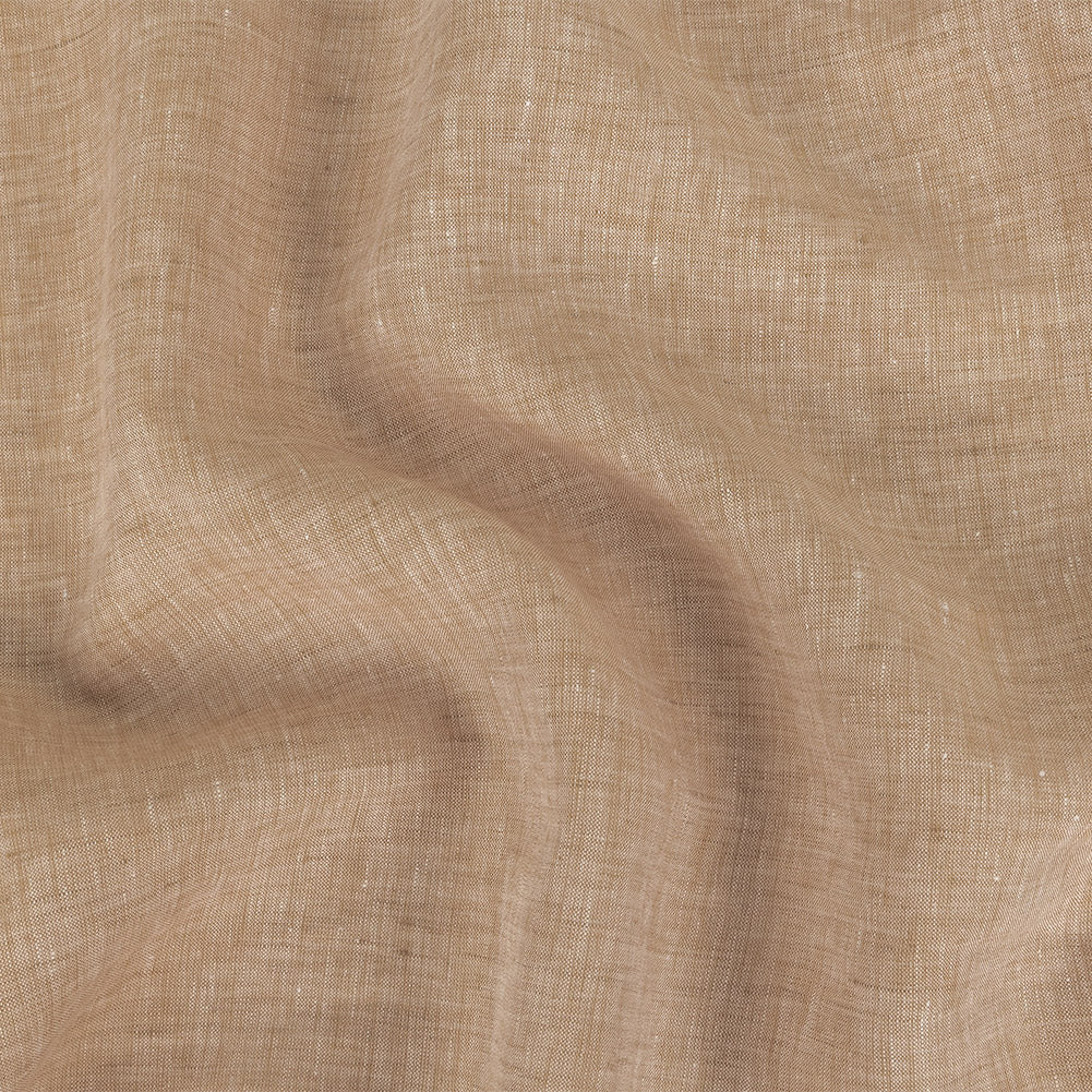 Lightweight Linen Chambray - Heathered Warm Sand - Minerva Collection Lightweight Linen Chambray - Heathered Warm Sand - Minerva Collection