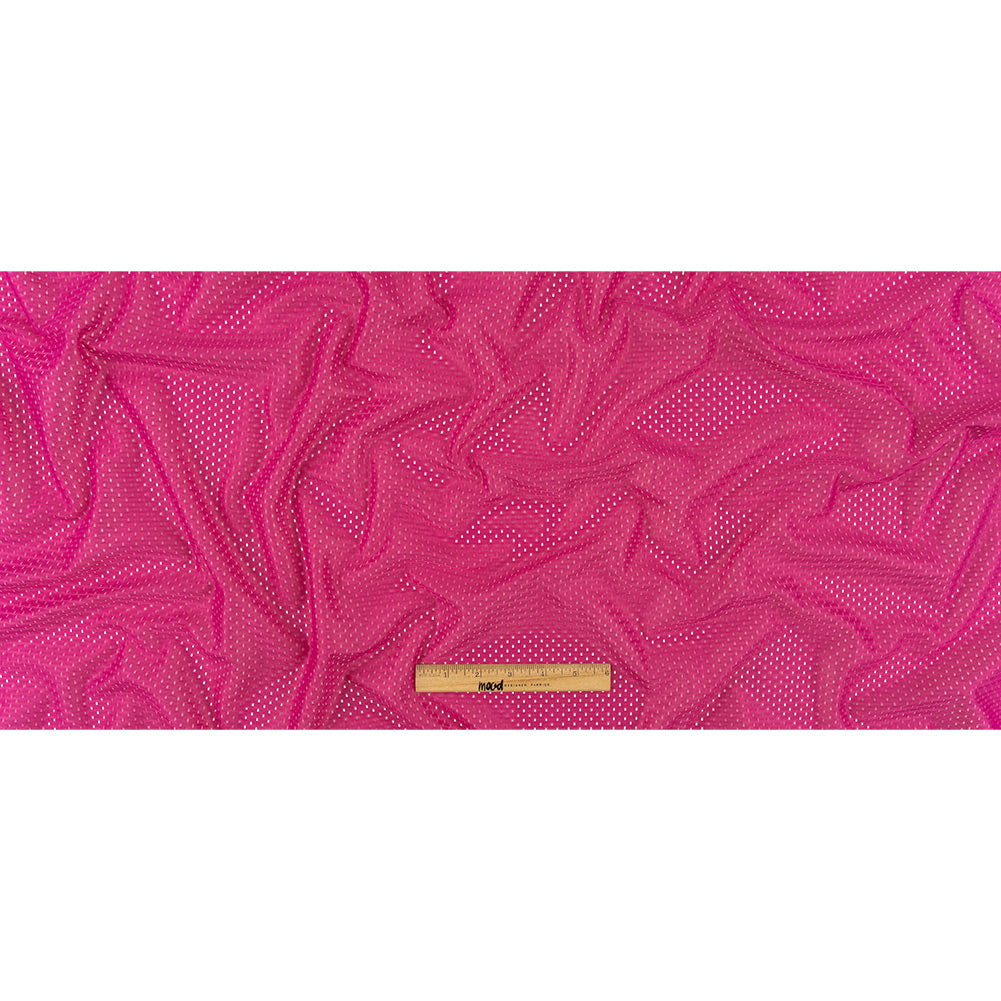 Polyester Athletic Mesh - Fuchsia - Heracles Collection Folded Polyester Athletic Mesh - Fuchsia - Heracles Collection Folded