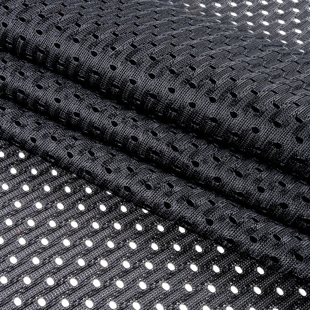 Heracles Black Polyester Athletic Mesh - Detail Heracles Black Polyester Athletic Mesh - Detail