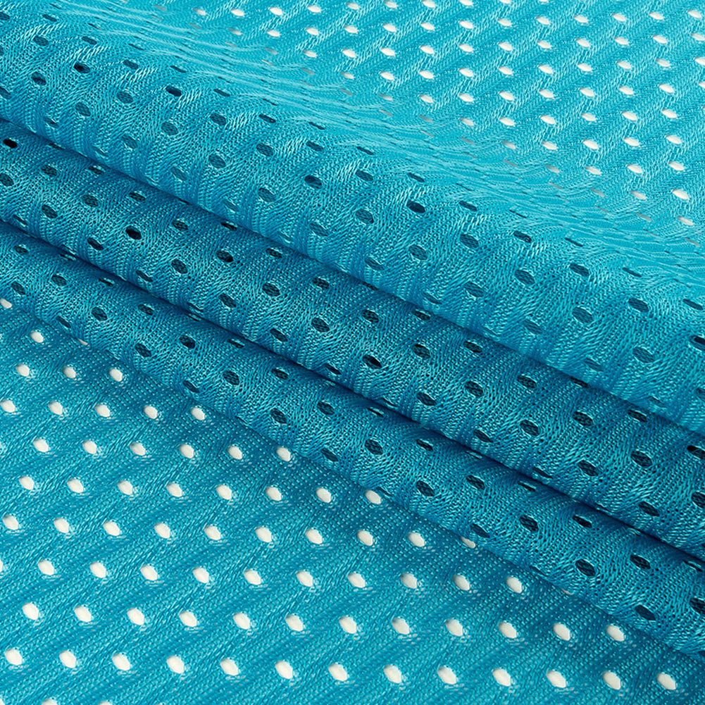 Heracles Turquoise Polyester Athletic Mesh - Detail Heracles Turquoise Polyester Athletic Mesh - Detail