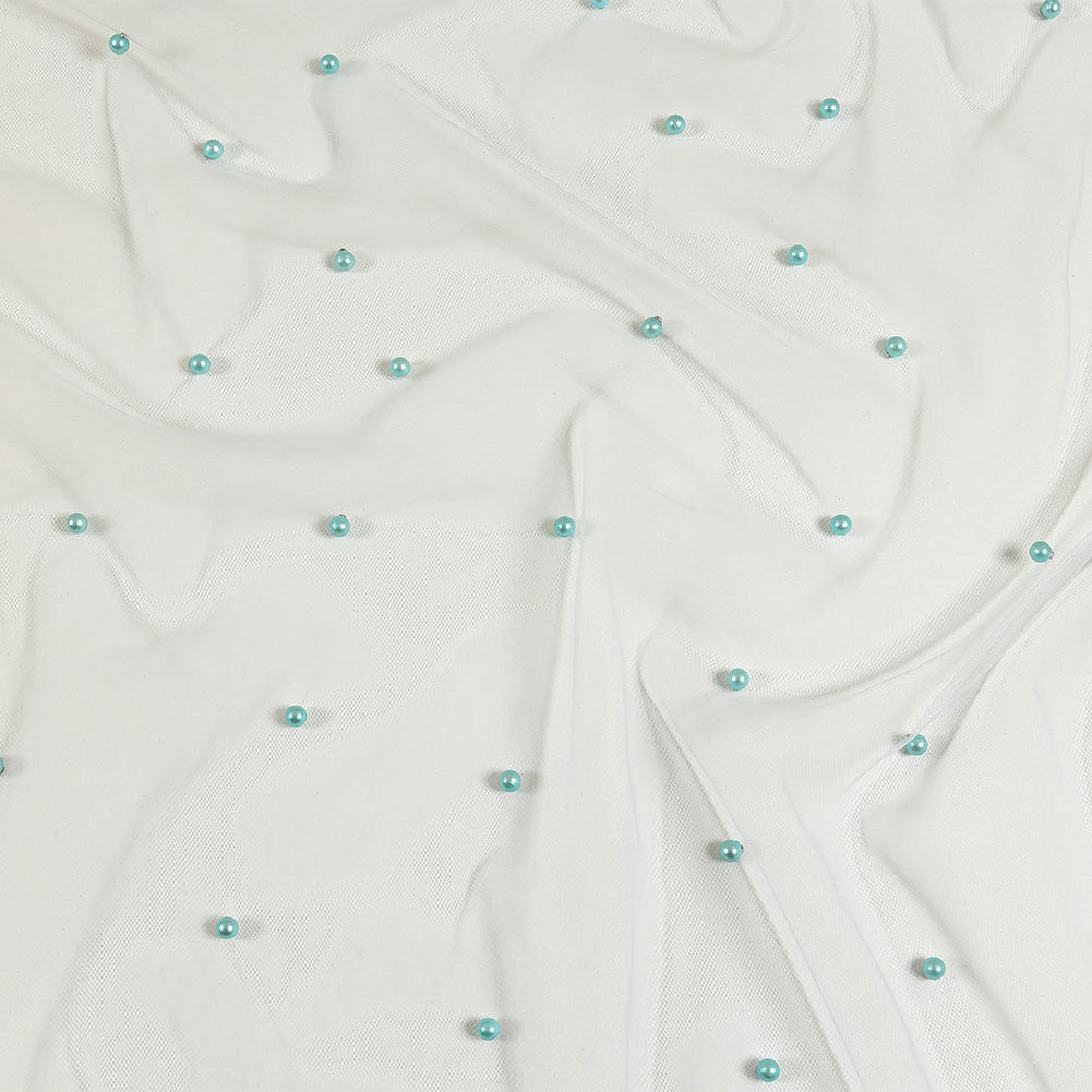 Sylvie Pale Blue Beaded Tulle Sylvie Pale Blue Beaded Tulle
