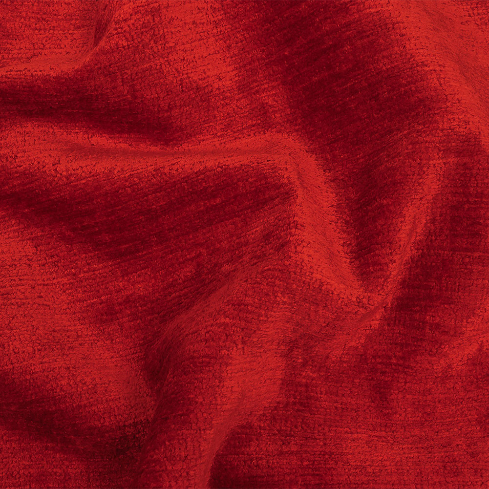 Red Acrylic and Polyester Upholstery Chenille Red Acrylic and Polyester Upholstery Chenille