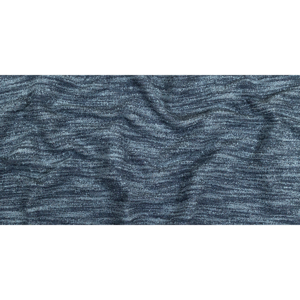 Navy Striated Upholstery Boucle with Tan Woven Backing Full Navy Striated Upholstery Boucle with Tan Woven Backing Full