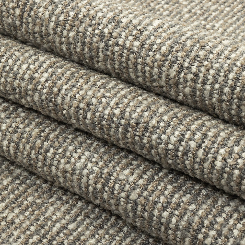 Mineral Striped Acrylic Upholstery Boucle - Folded Mineral Striped Acrylic Upholstery Boucle - Folded
