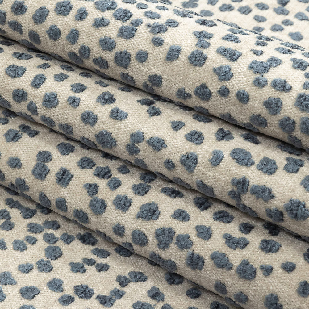 Azul Raised Spots Acrylic Chenille Woven Folded Azul Raised Spots Acrylic Chenille Woven Folded