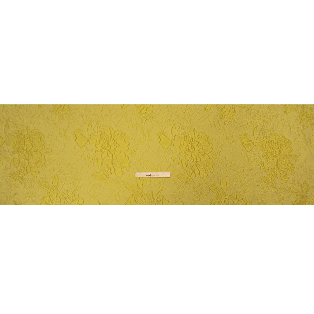 Luminous Citron Crinkled Luxury Brocade - Drape Luminous Citron Crinkled Luxury Brocade - Drape