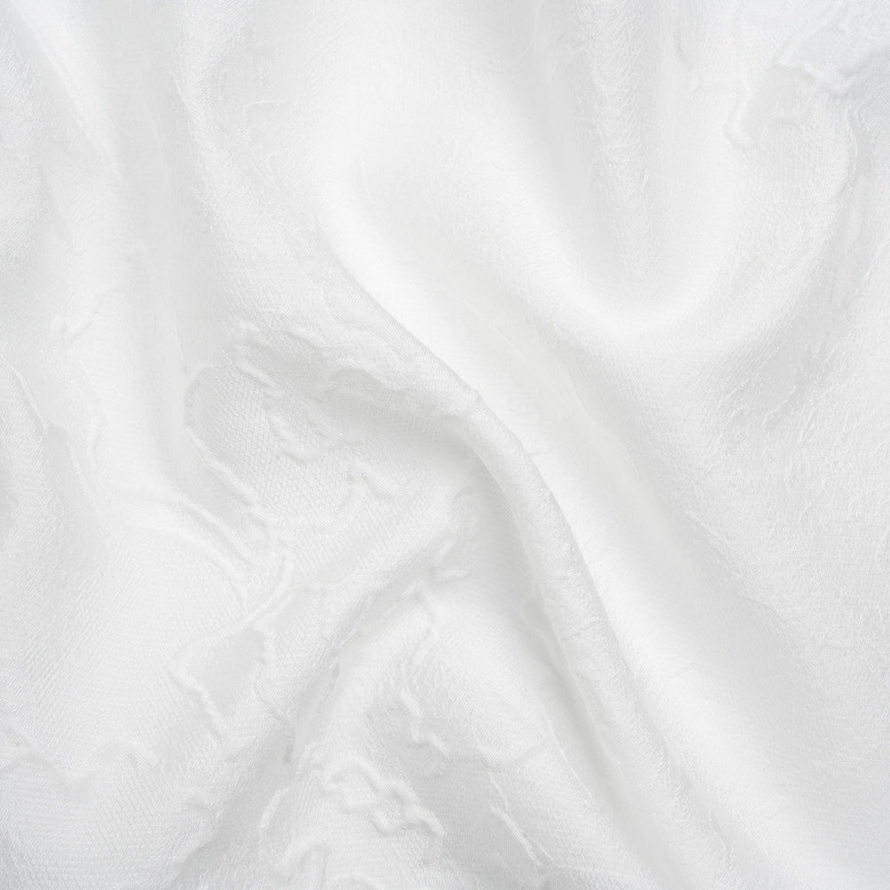 Luminous Off White Crinkled Luxury Brocade Luminous Off White Crinkled Luxury Brocade