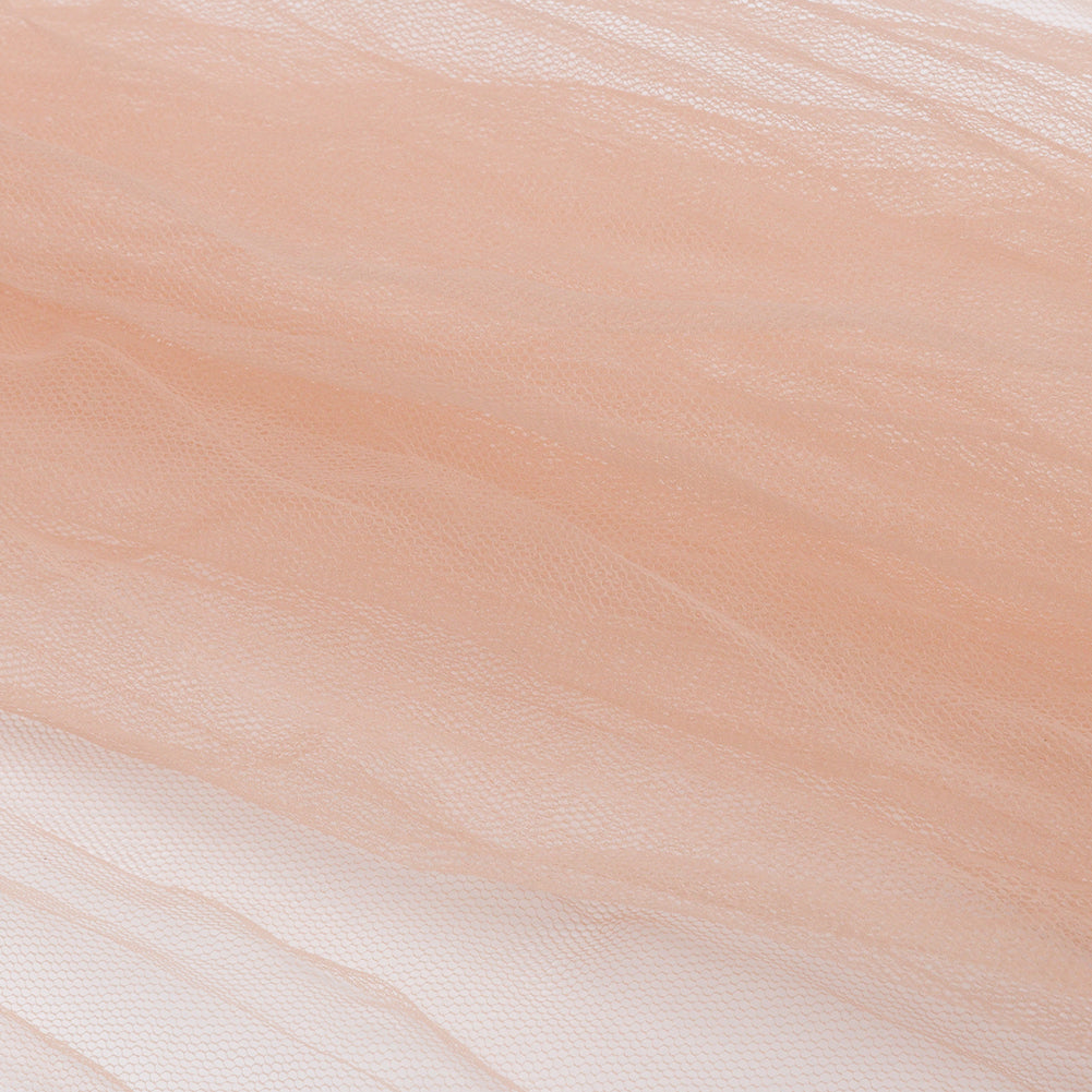 Poplar Nude Crinkled Soft Polyester Tulle - Full Poplar Nude Crinkled Soft Polyester Tulle - Full