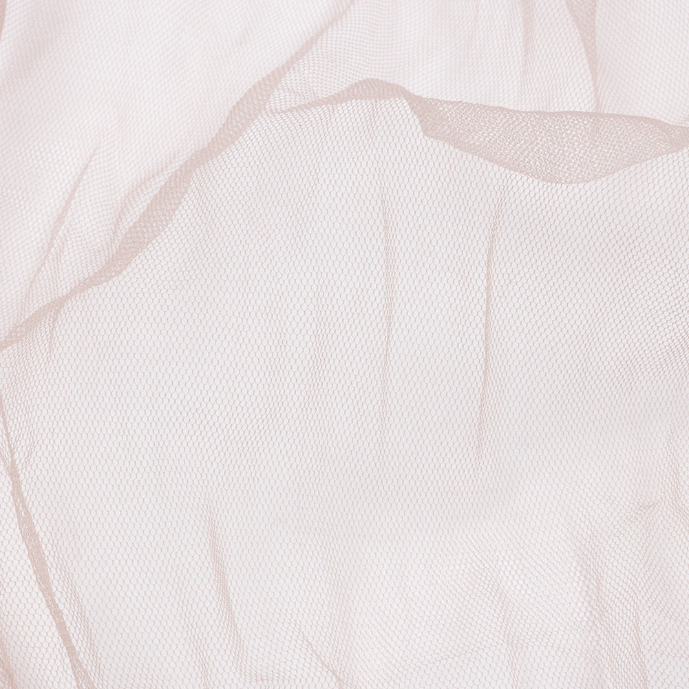 Crinkled Soft Polyester Tulle - Taupe - Poplar Collection Folded Crinkled Soft Polyester Tulle - Taupe - Poplar Collection Folded