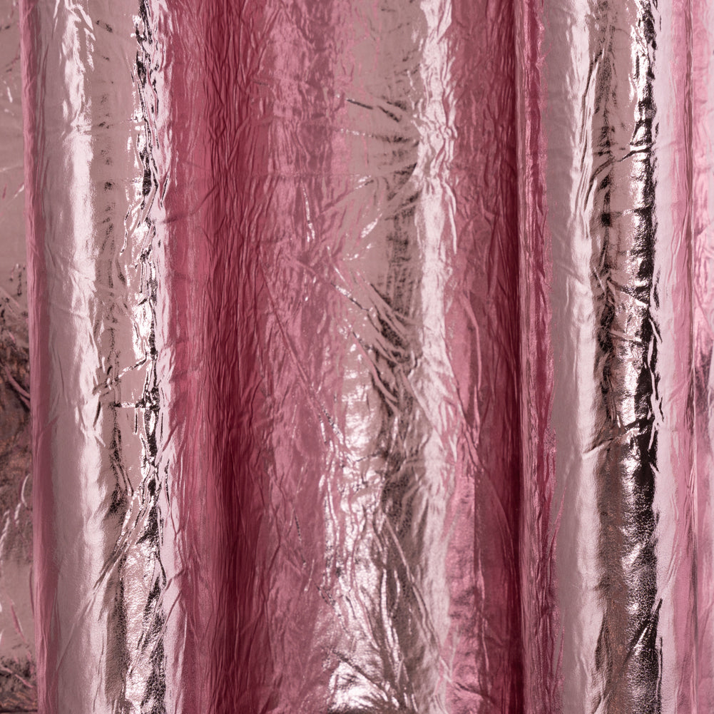 Ingot Pink Crinkled Fabric-Backed Mirror Vinyl - Detail Ingot Pink Crinkled Fabric-Backed Mirror Vinyl - Detail