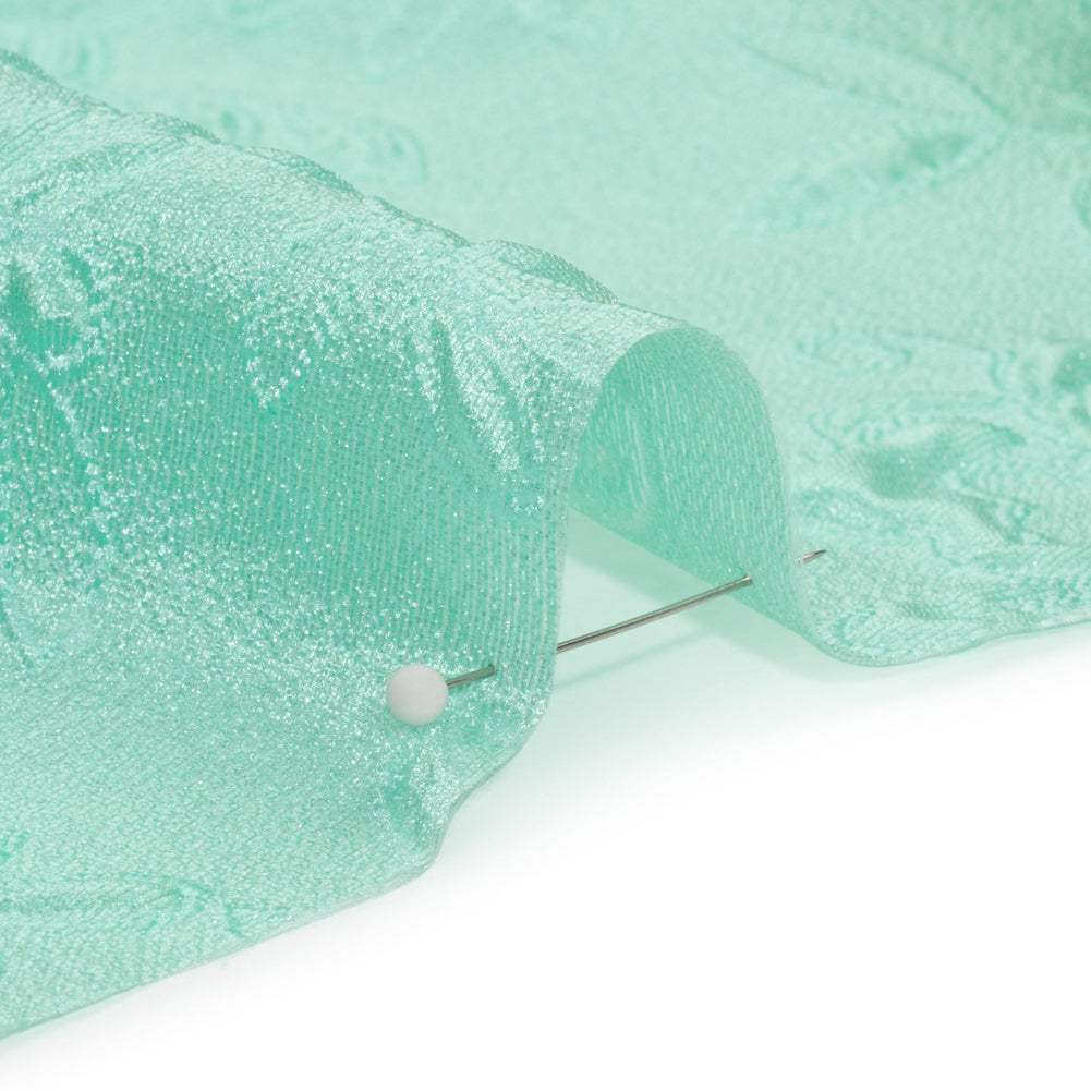 Luminous Seafoam Garden Party Lightweight Luxury Brocade Folded Luminous Seafoam Garden Party Lightweight Luxury Brocade Folded
