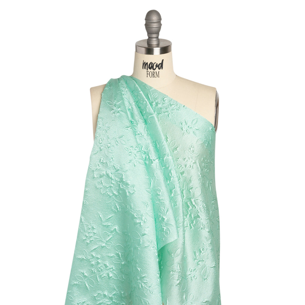 Luminous Seafoam Garden Party Lightweight Luxury Brocade Detail Luminous Seafoam Garden Party Lightweight Luxury Brocade Detail