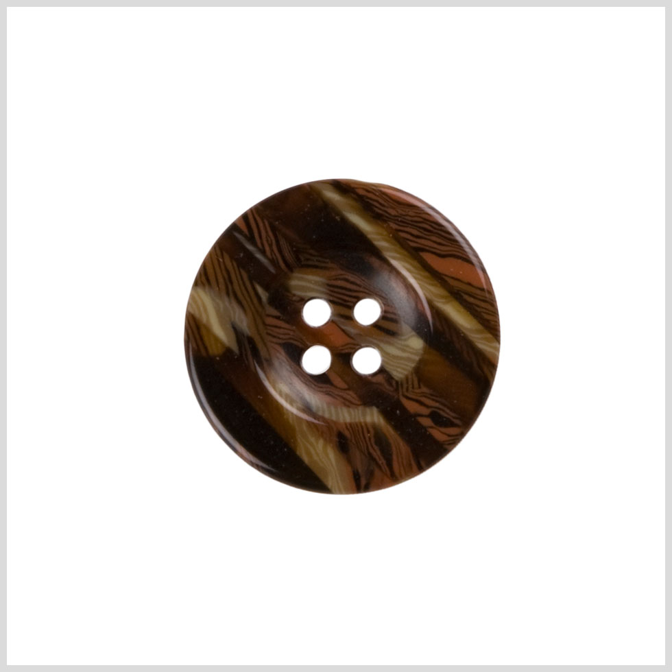 Brown Plastic Button - 24L/15mm Brown Plastic Button - 24L/15mm