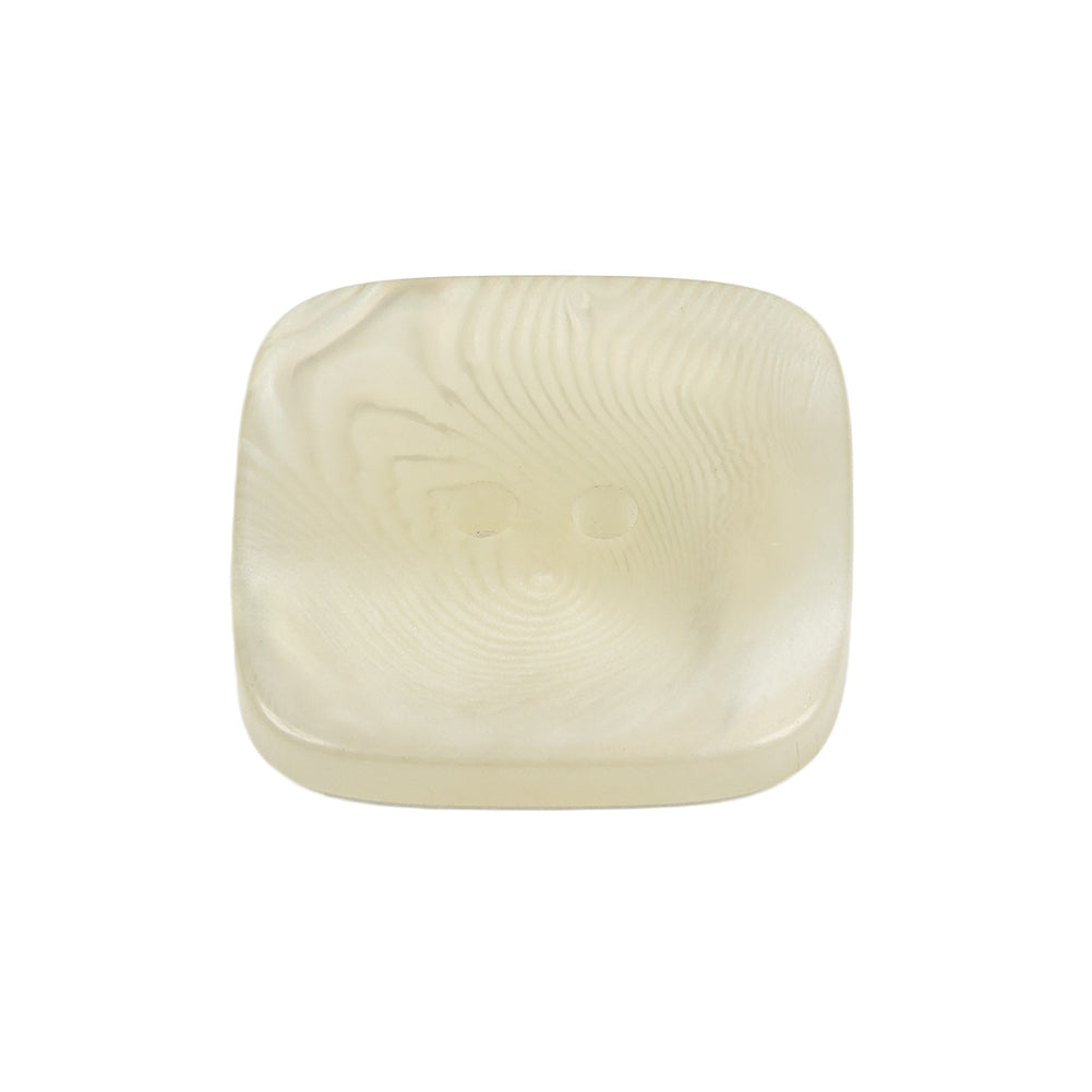 White Plastic Button - 42L/27mm - Folded White Plastic Button - 42L/27mm - Folded
