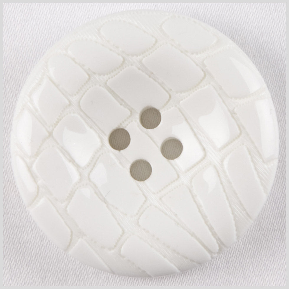 White Plastic Button - 28L/18mm White Plastic Button - 28L/18mm