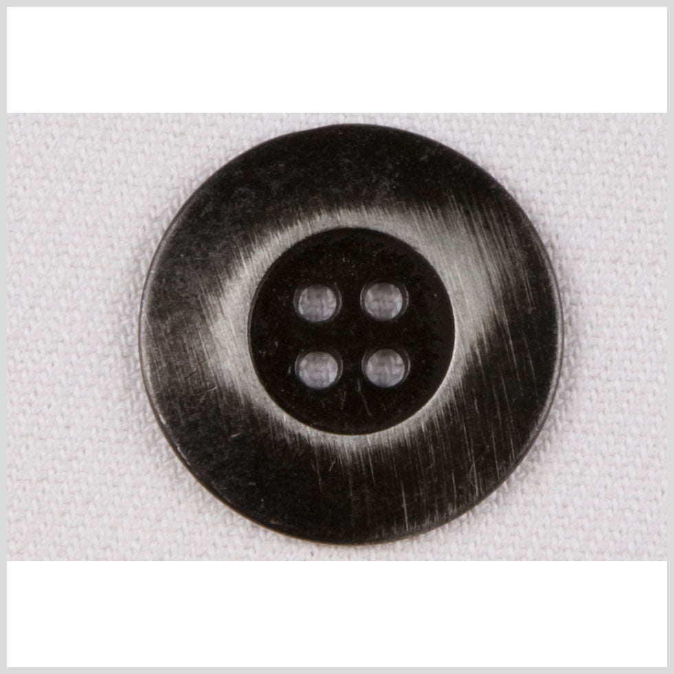 Metal 4-Hole Button - 40L/25.5mm - Gunmetal Flat Rim with Distressed Streaks Metal 4-Hole Button - 40L/25.5mm - Gunmetal Flat Rim with Distressed Streaks