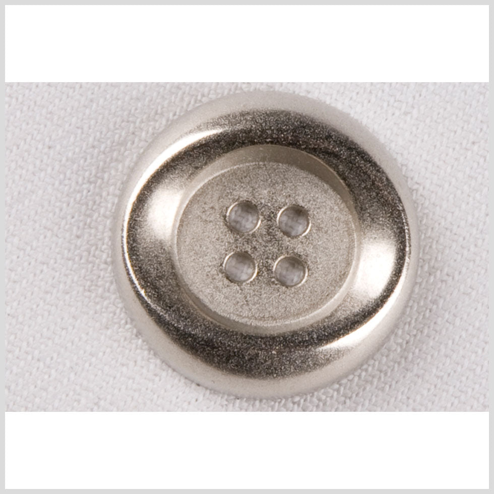 Silver Metal Coat Button - 40L/25.5mm Silver Metal Coat Button - 40L/25.5mm